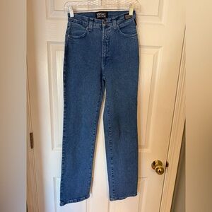 Versace Jeans Couture denim straight jeans w/ black patch